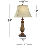 Two-Tone Gold Traditional Table Lamps Set of 2