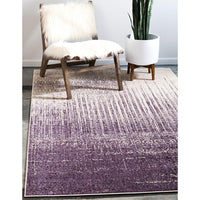 Modern Distressed Purple Soft Area Rug