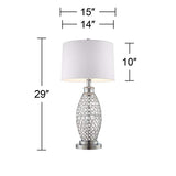 Possini Euro Design Beaded Modern Table Lamp with White Shade