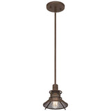 Glasgow Olde Bronze 8 1/2" Wide 1-Light LED Mini Pendant