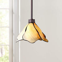 Petals 1-Light 8" Wide Tiffany Style Glass Mini Pendant