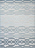 Blue Contemporary Geometric Soft Area Rug