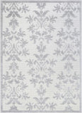 Beige Victorian Floral Soft Area Rug