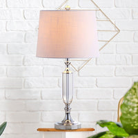 Victoria 27" Crystal LED Table Lamp, Clear