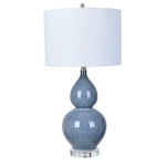 Vincent Blue Lead Crystal Base 30-inch Table Lamp