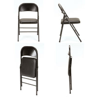 Vinyl Folding Chair (4 Pack), Black