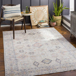 Traditional Medallion Machine Washable Area Soft Rug