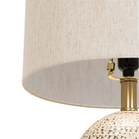 Vylko Textured Ceramic 24-inch Table Lamp - 24"H x 13"W x 13"D - Beige