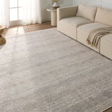 Floral Taupe/ Silver Soft Area Rug