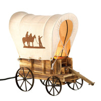 Western Wagon Table Lamp - 12" x 6 1/4" x 13 3/8" high.