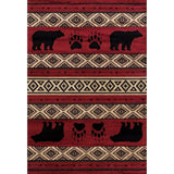 Home Hollyhock Bear Stamp Area Rug