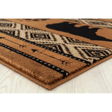 Home Hollyhock Bear Stamp Area Rug