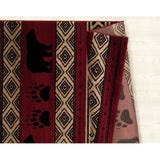 Home Hollyhock Bear Stamp Area Rug