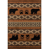 Home Hollyhock Bear Stamp Area Rug