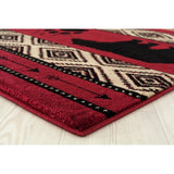 Home Hollyhock Bear Stamp Area Rug