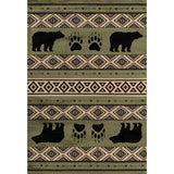 Home Hollyhock Bear Stamp Area Rug