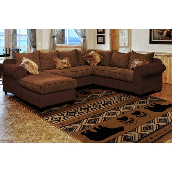 Home Hollyhock Bear Stamp Area Rug