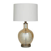 White Polyester Traditional Table Lamp - 17 x 17 x 27