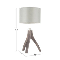 The Gray Barn Brevet Contemporary Tripod Table Lamp with Linen Shade