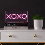 Yass 11.75" Contemporary Glam Acrylic Box USB Operated LED Neon Light, Pink - 1 Bulb