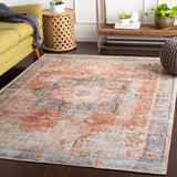 Rose Vintage Medallion Machine Washable Area Soft Rug