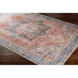 Rose Vintage Medallion Machine Washable Area Soft Rug