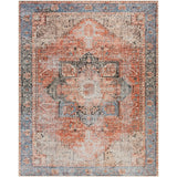 Rose Vintage Medallion Machine Washable Area Soft Rug