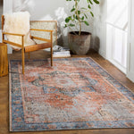 Rose Vintage Medallion Machine Washable Area Soft Rug