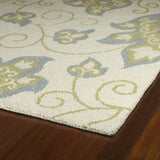 Carriage Collection Ivory Sage Spa Blue Soft Area Rug