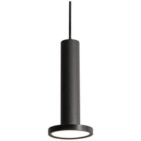 AFX Luna 5.31" Wide Black LED Pendant Light with White Acryilic