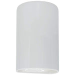 Ambiance Small Cylinder - Open Wall Sconce - Gloss White - Incandescent