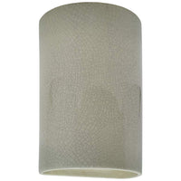 Ambiance Small Cylinder - Open Wall Sconce - Green Crackle - Incandescent