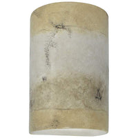 Ambiance Small Cylinder - Open Wall Sconce - Travertine - Incandescent