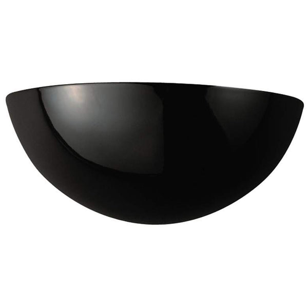 Ambiance Small Quarter Sphere Wall Sconce - Gloss Black - LED