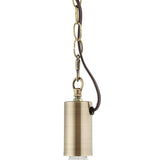 Antique Brass Plug-In Hanging Swag Chandelier with Clear A15 LED Bulb