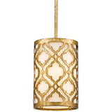 Arabella 6 3/4" Wide Distressed Gold Drum Mini Pendant Light