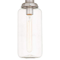 Art Glass 5" Wide Brushed Nickel Mini Pendant