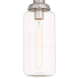 Art Glass 5" Wide Brushed Nickel Mini Pendant