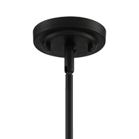 Aurine 14" Wide Matte Black and Crystal 5-Light Pendant Light