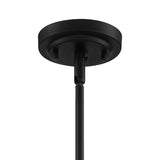 Aurine 14" Wide Matte Black and Crystal 5-Light Pendant Light