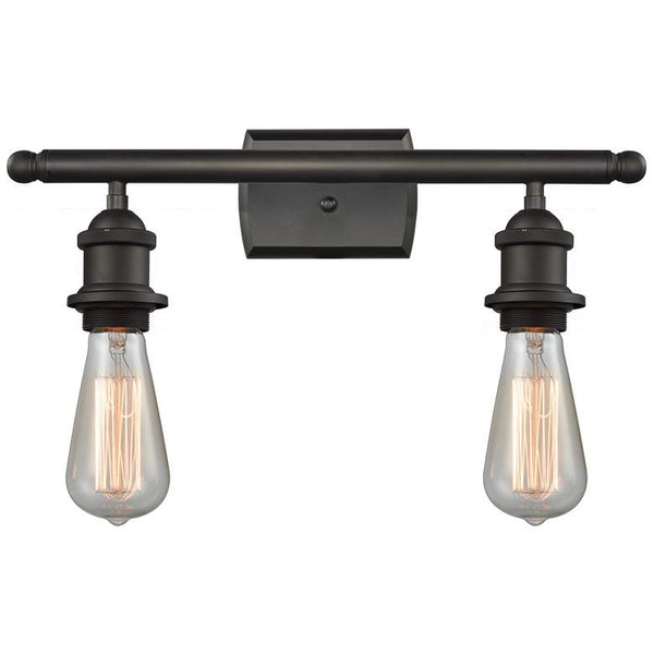 Bare Bulb 2 Light 16" LED Bath Light - Oil Rubbed Bronze