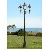 Bellagio 96" High Outdoor 3-Light Street Lantern