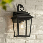 Bellis Verde 15 1/4" High Textured Black Outdoor Wall Light