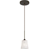 Besa Nico 4 3 1/2"W Bronze Glitter Stone Glass Mini Pendant