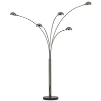 Black Chrome 5-Light Arc Floor Lamp