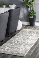 Grey Ivory Bohemian Pattern Soft Area Rugs