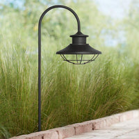 Braden 23 1/2" High Textured Black Outdoor LED Rustic Cage Path Light