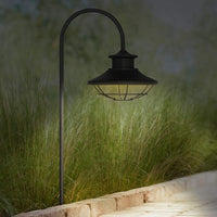 Braden 23 1/2" High Textured Black Outdoor LED Rustic Cage Path Light