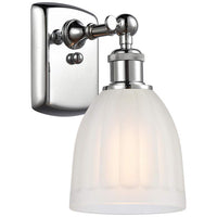 Brookfield 6" LED Sconce - Chrome Finish - White Shade