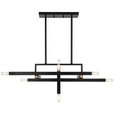 Carrington 36" Wide Black 12-Light Kitchen Island Pendant